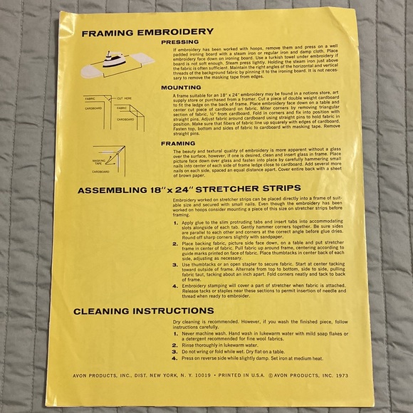 Vintage AVON Crewel Embroidery Kit (1973) - Picture 4 of 8